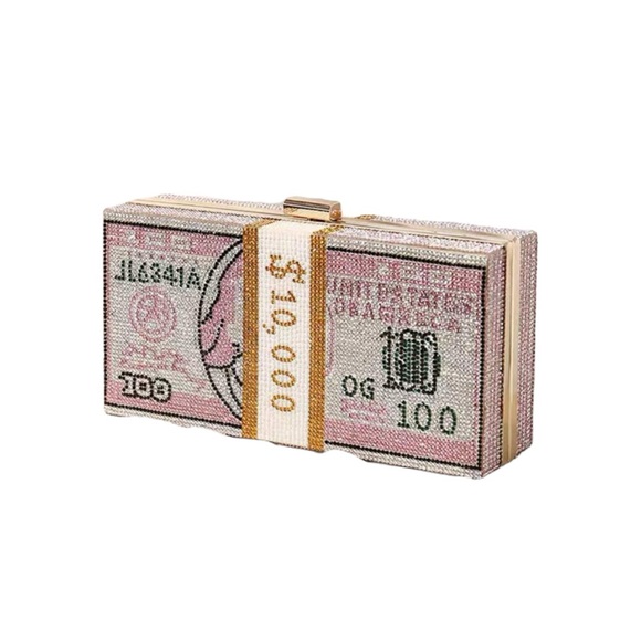 💰 New Rhinestone Dollar Evening Bag - Picture 2 of 3